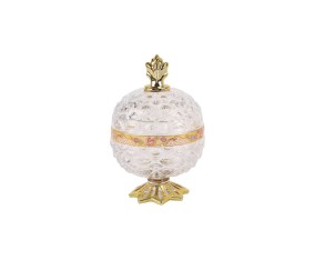 GLASS PINEAPPLE SMALL VGC367S CANDY JAR (CAMELIA)